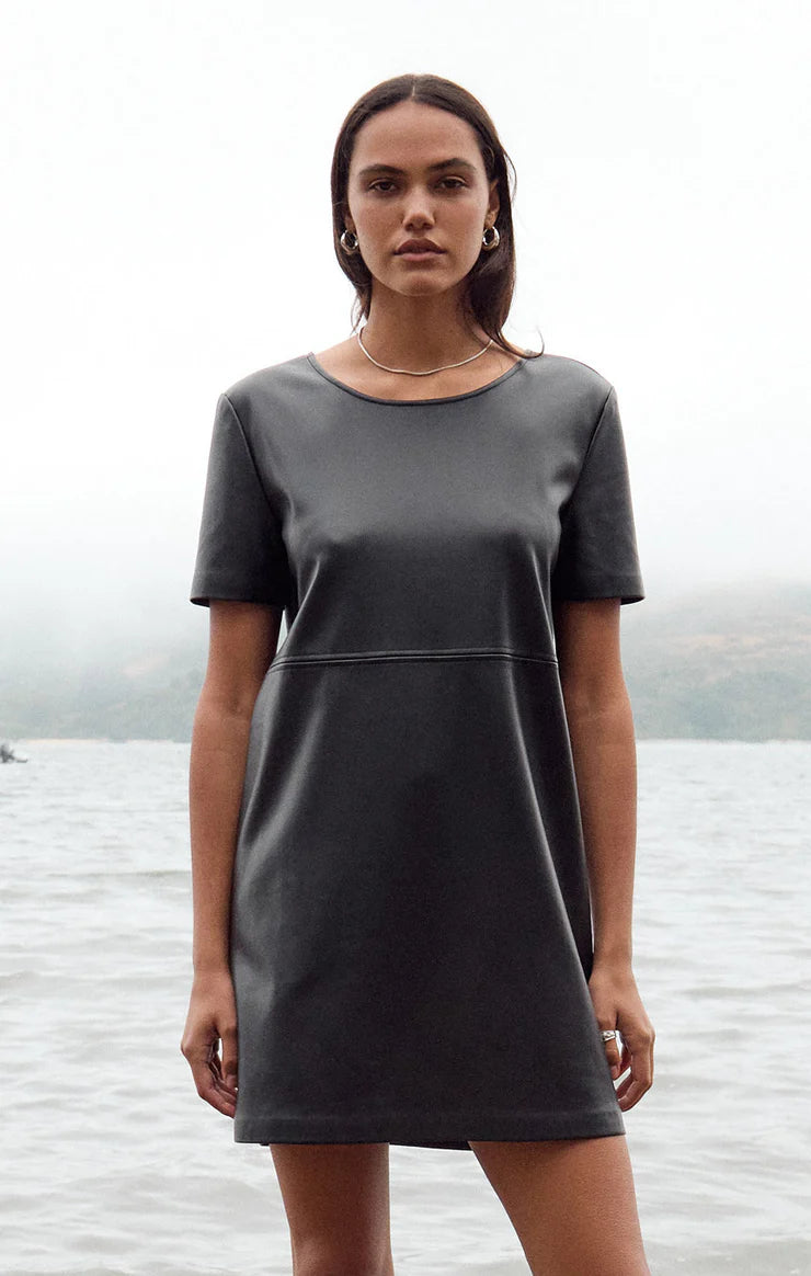 z supply london faux leather dress London Faux Leather Dress (Z Supply) The Boutique at Mira's