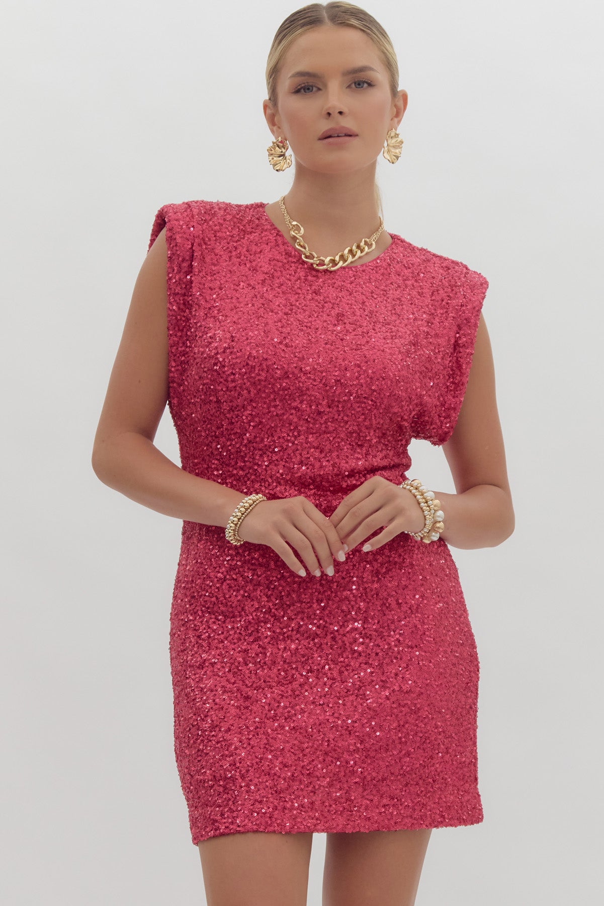 pink lily sequin dress Pink Lily Sequin White Dress Size Medium