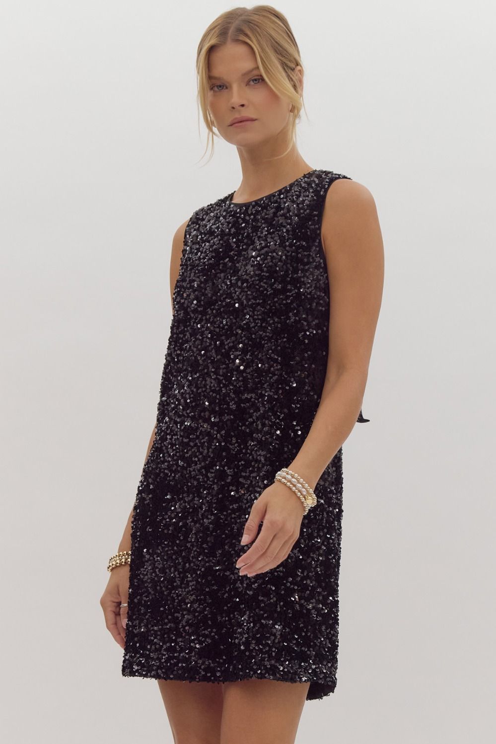 brynn mini dress black Brionne Pendant Detail Mini Dress Black