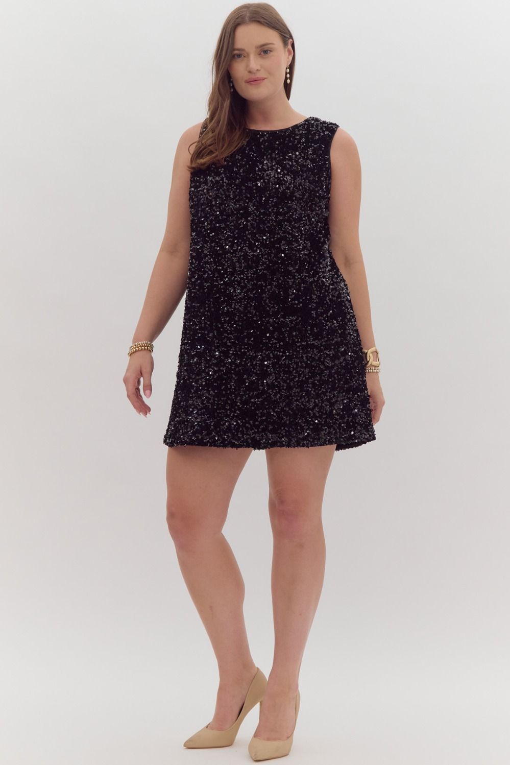 brynn mini dress black Brionne Pendant Detail Mini Dress Black main image 0