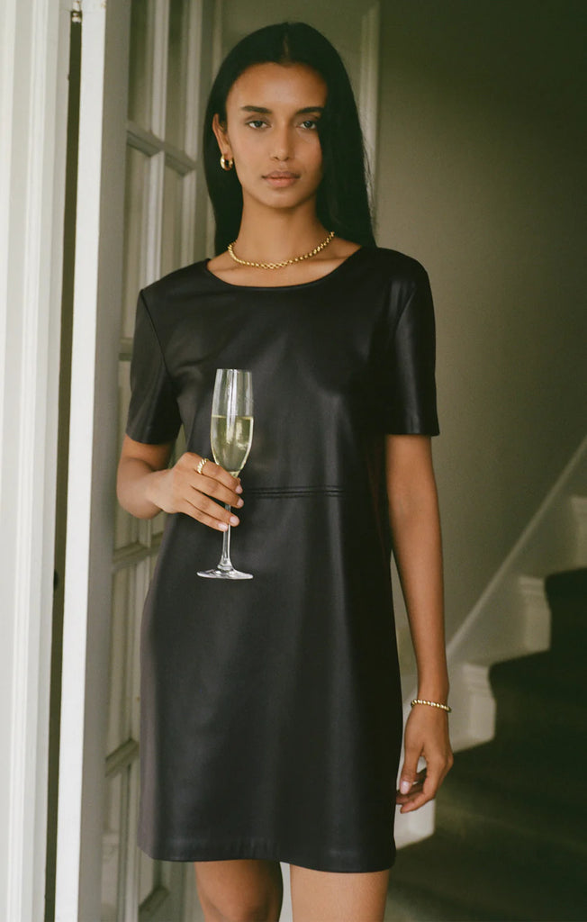 z supply london faux leather dress Z Supply