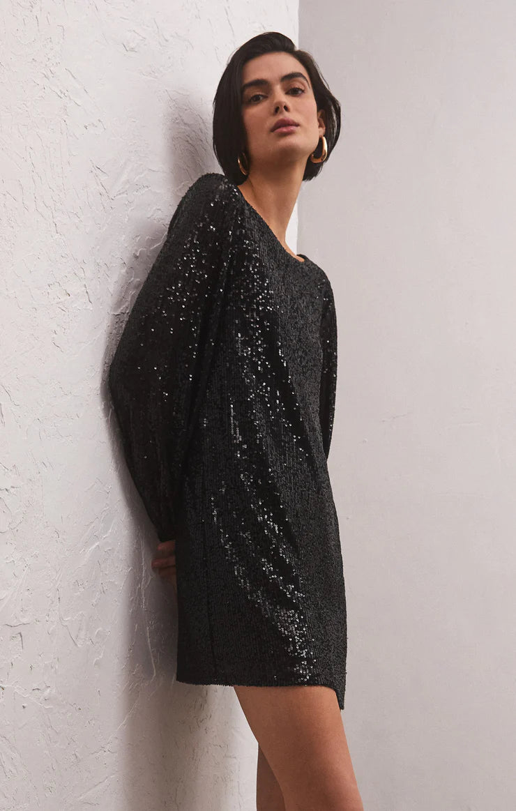 z supply sequin dress Z Supply La Marca Sequin Mini Dress