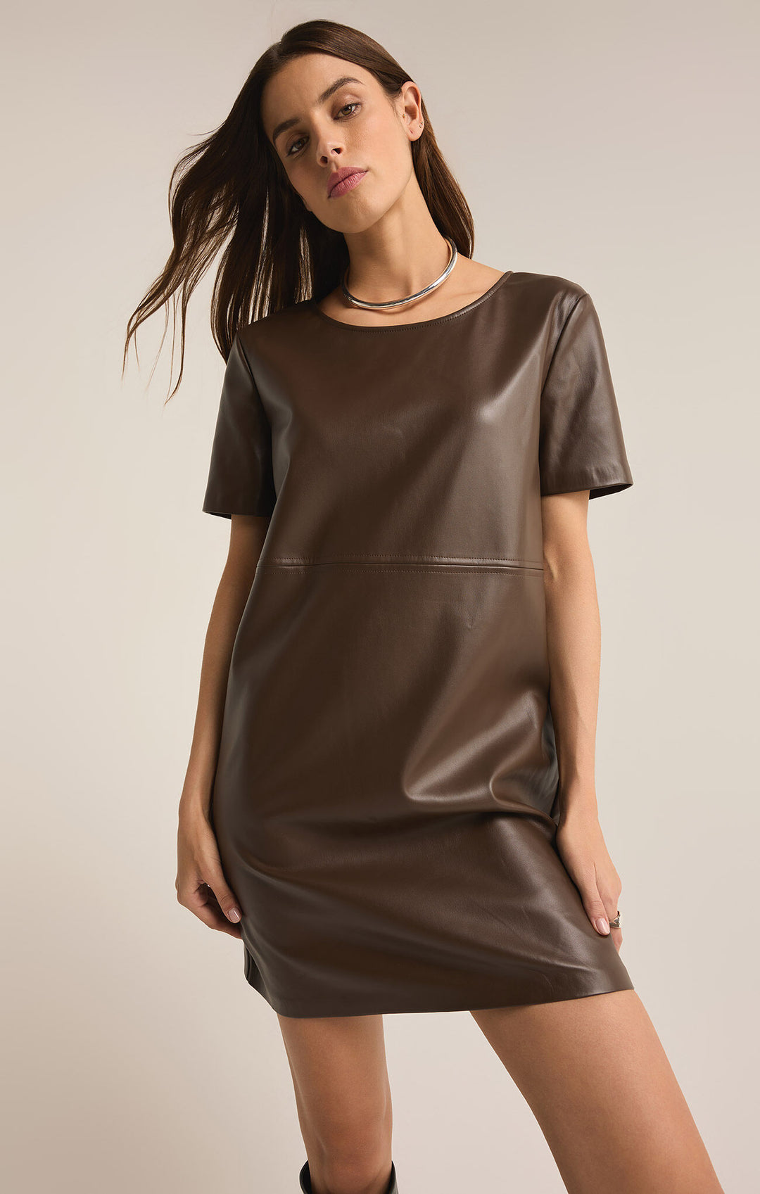 London Faux Leather Dress (Z Supply) The Boutique at Mira's London Faux Leather Dress (Z Supply) The Boutique at Mira's
