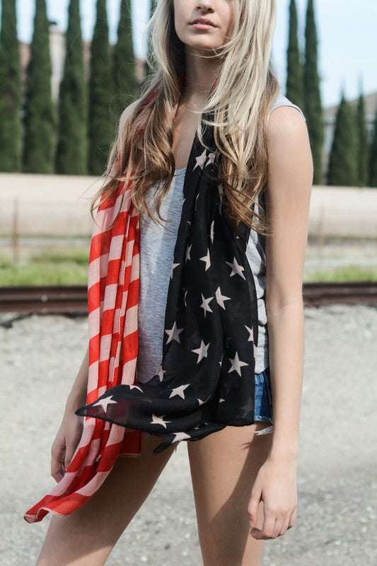 America! Flag Scarf – The Boutique at Mira's